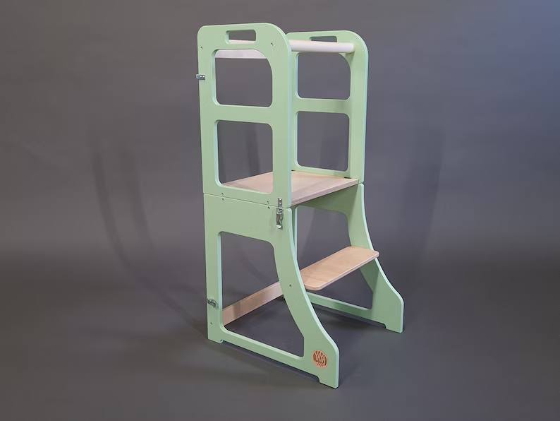 3 in 1 Montessori Kitchen Learning Stool With a Slide